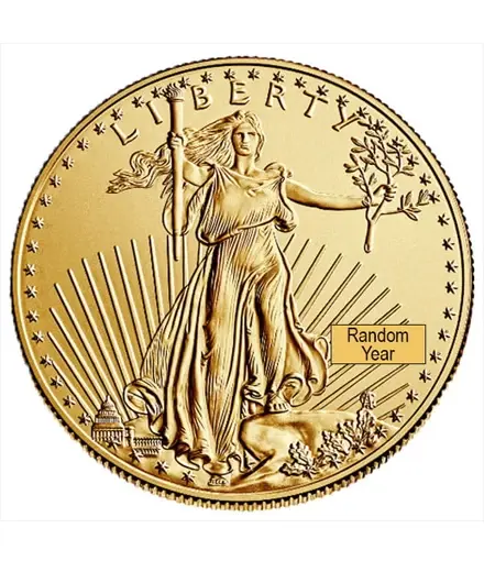 1/4 Oz American Gold Eagle Coin, Old Style (Dates Our Choice)