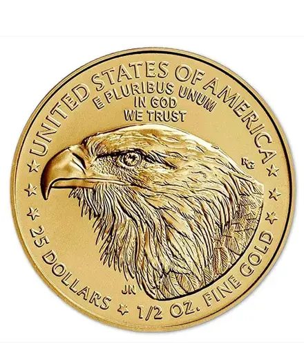 1/2 Oz American Gold Eagle Coin - New Design (Dates Our Choice)