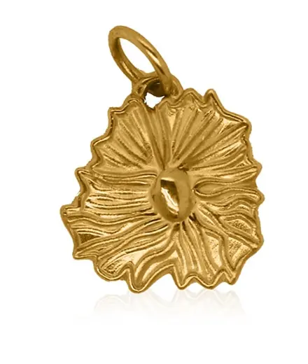 Gold charm golden hibiscus 9 1 grams 9999 pure