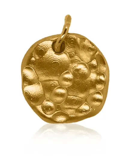 Gold charm raw disc 9 3 grams 9999 pure