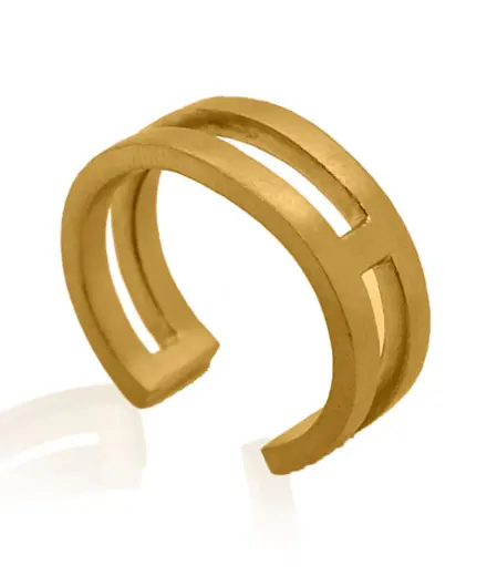 Gold ring double banded adjustable 8 5 grams 9999 pure ladies