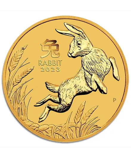 Perth mint lunar series 2023 year of the rabbit 1 oz 9999 gold